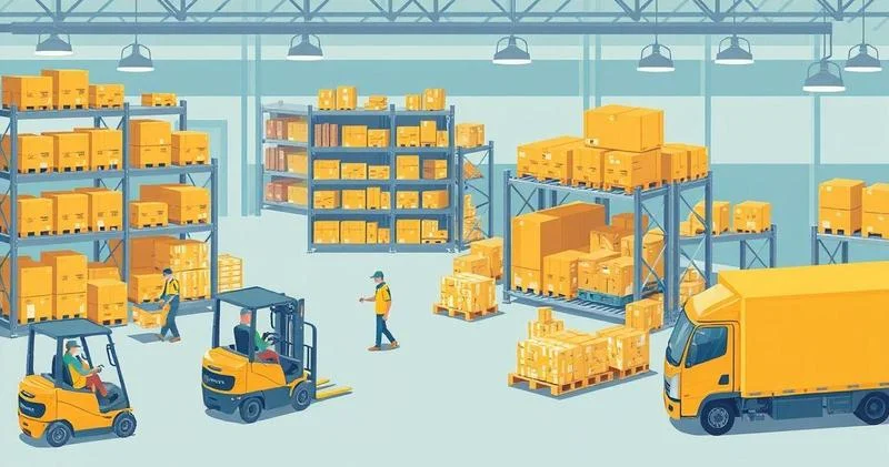 Logística de distribuição e manuseio